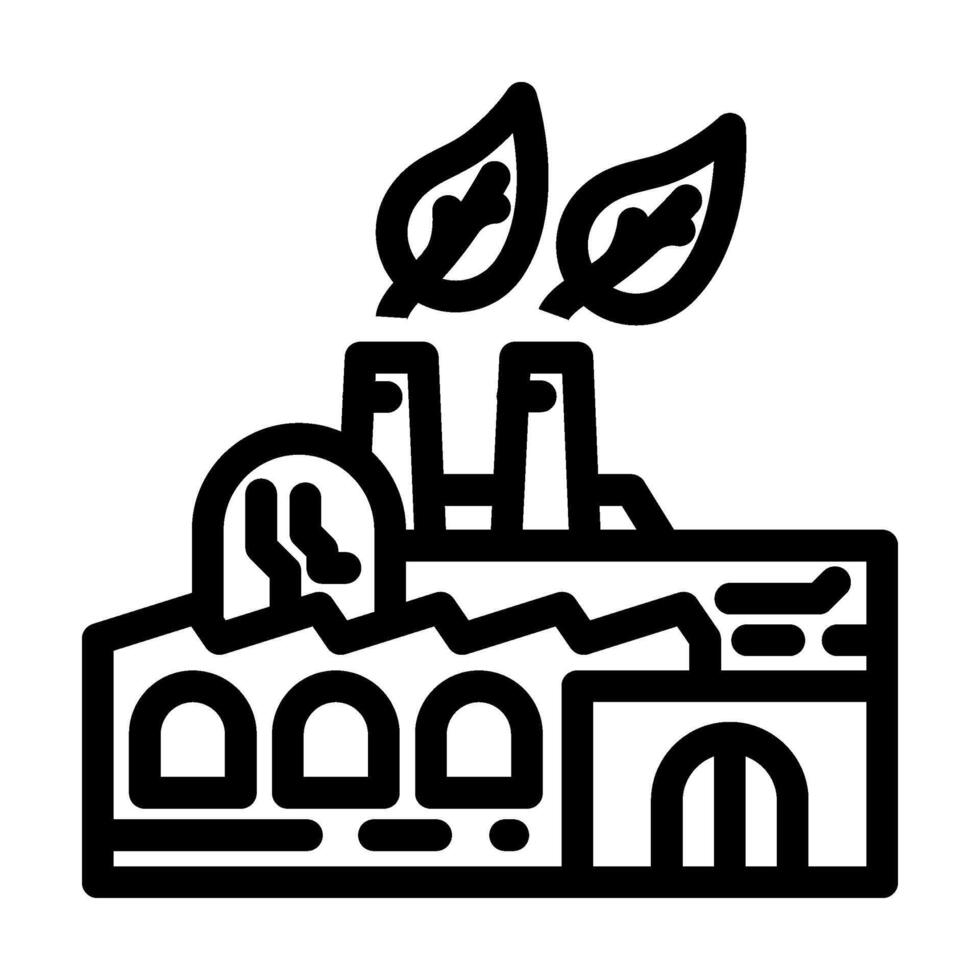 made eco friendly factory line icon illustration vector