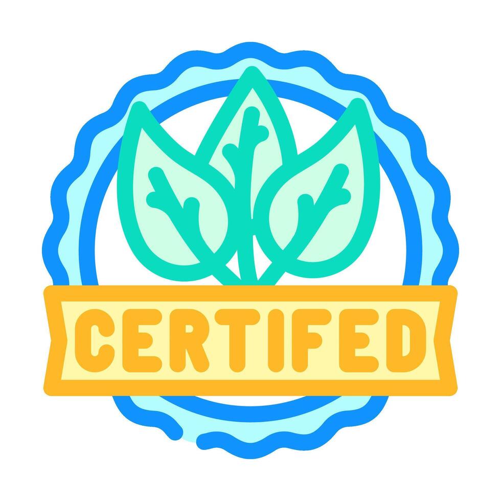 green certification color icon illustration vector