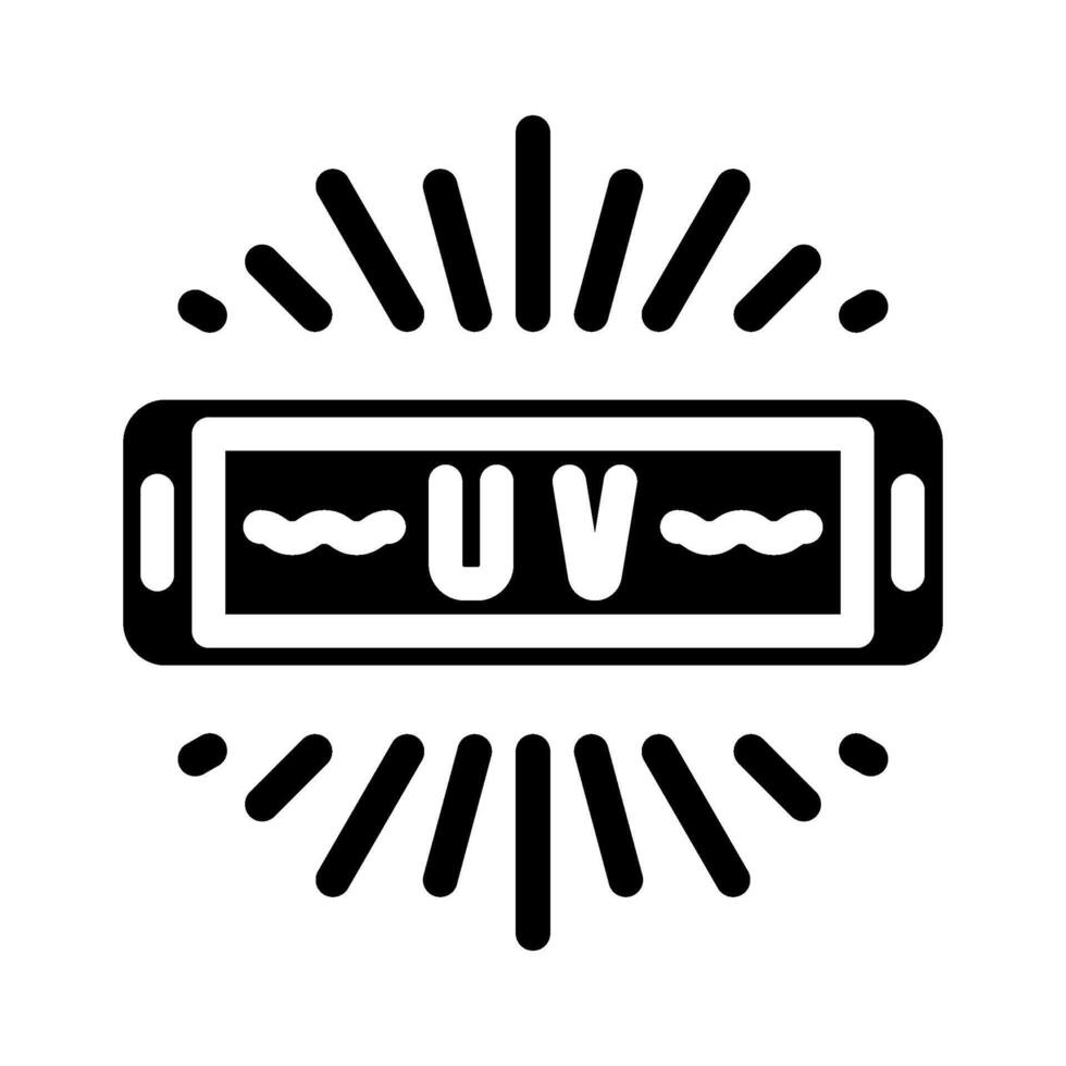 uv sterilized glyph icon illustration vector