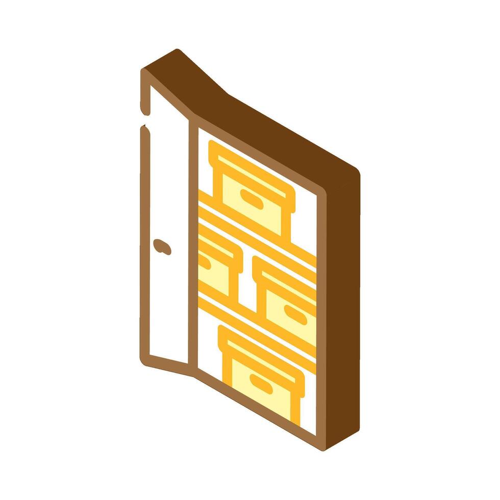 built storage isometric icon illustration vector