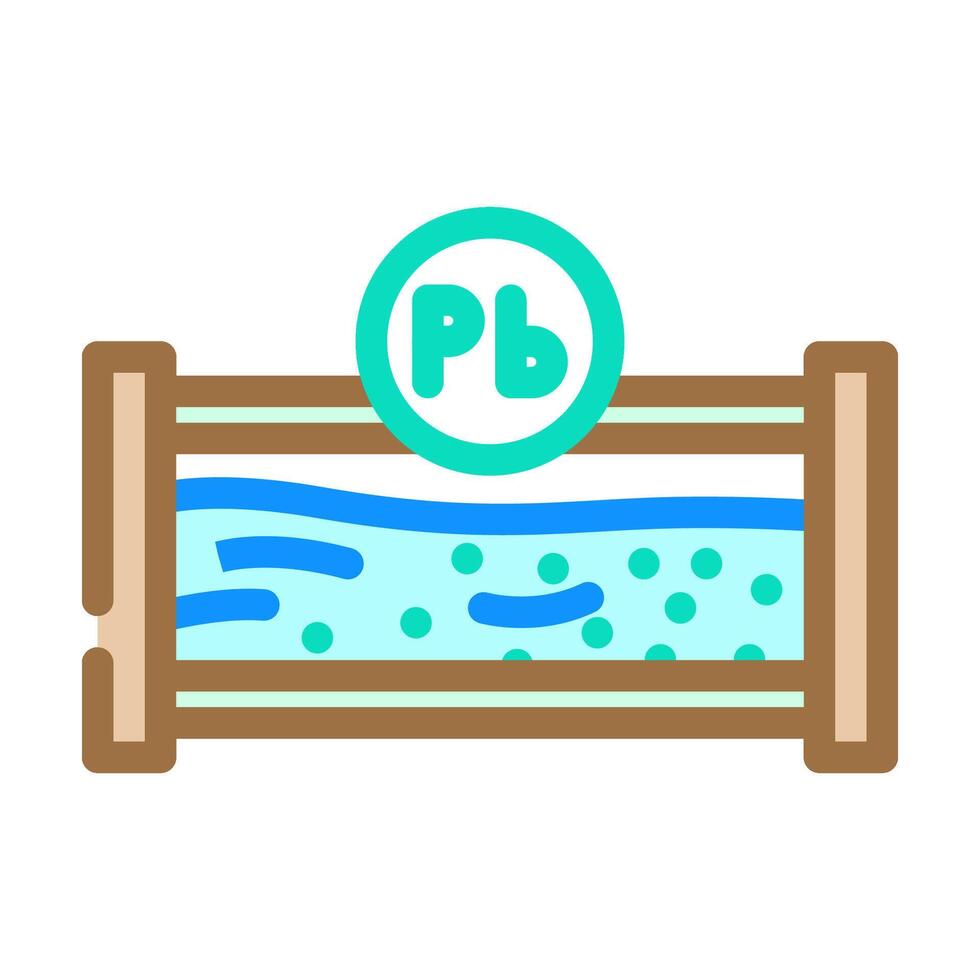 high levels lead citys drinking water due old pipes color icon illustration vector