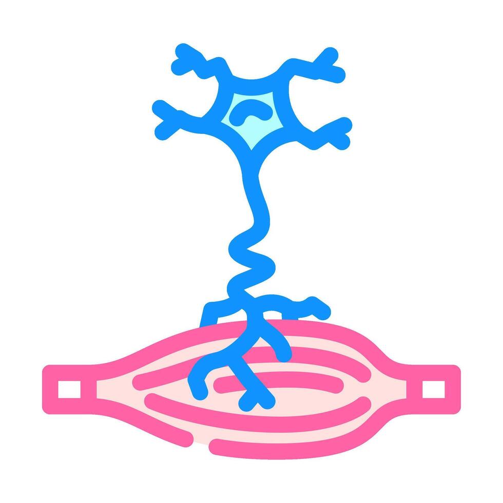 amyotrophic lateral sclerosis disease color icon illustration vector