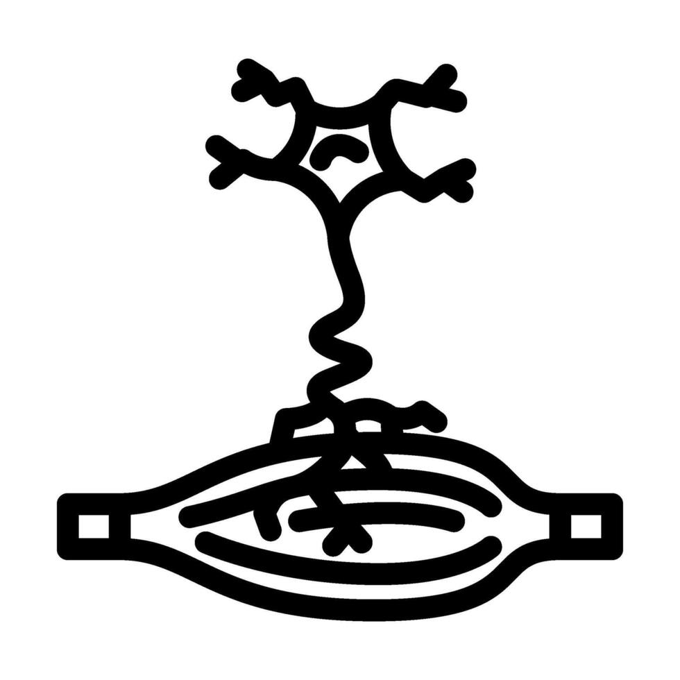 amyotrophic lateral sclerosis disease line icon illustration vector