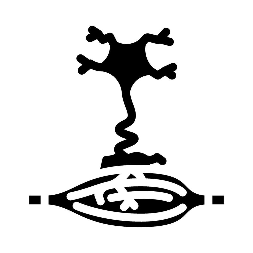 amyotrophic lateral sclerosis disease glyph icon illustration vector