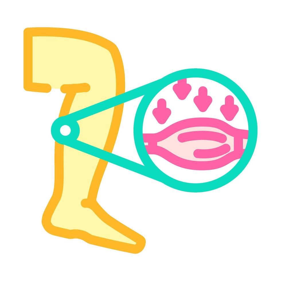 duchenne muscular dystrophy disease color icon illustration vector
