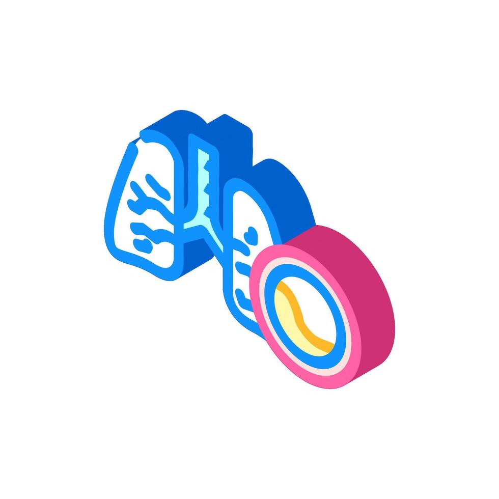 cystic fibrosis disease isometric icon illustration vector