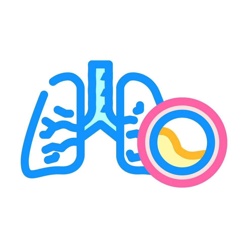 cystic fibrosis disease color icon illustration vector