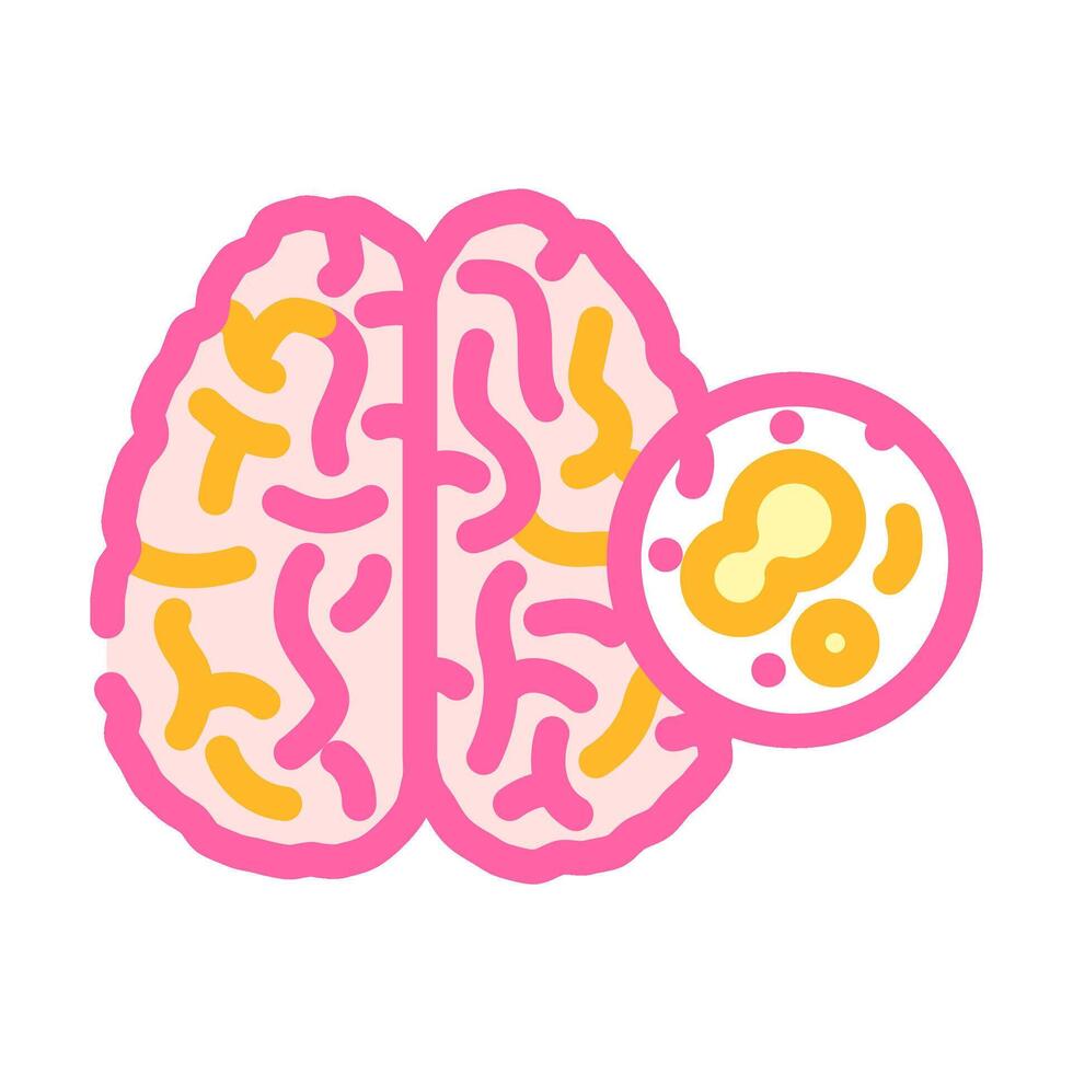 creutzfeldt jakob disease color icon illustration vector