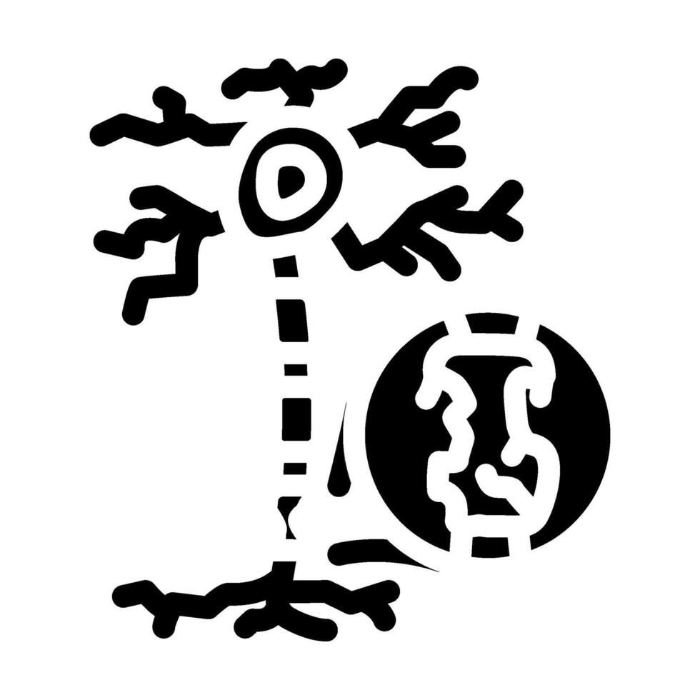 multiple sclerosis disease glyph icon illustration vector
