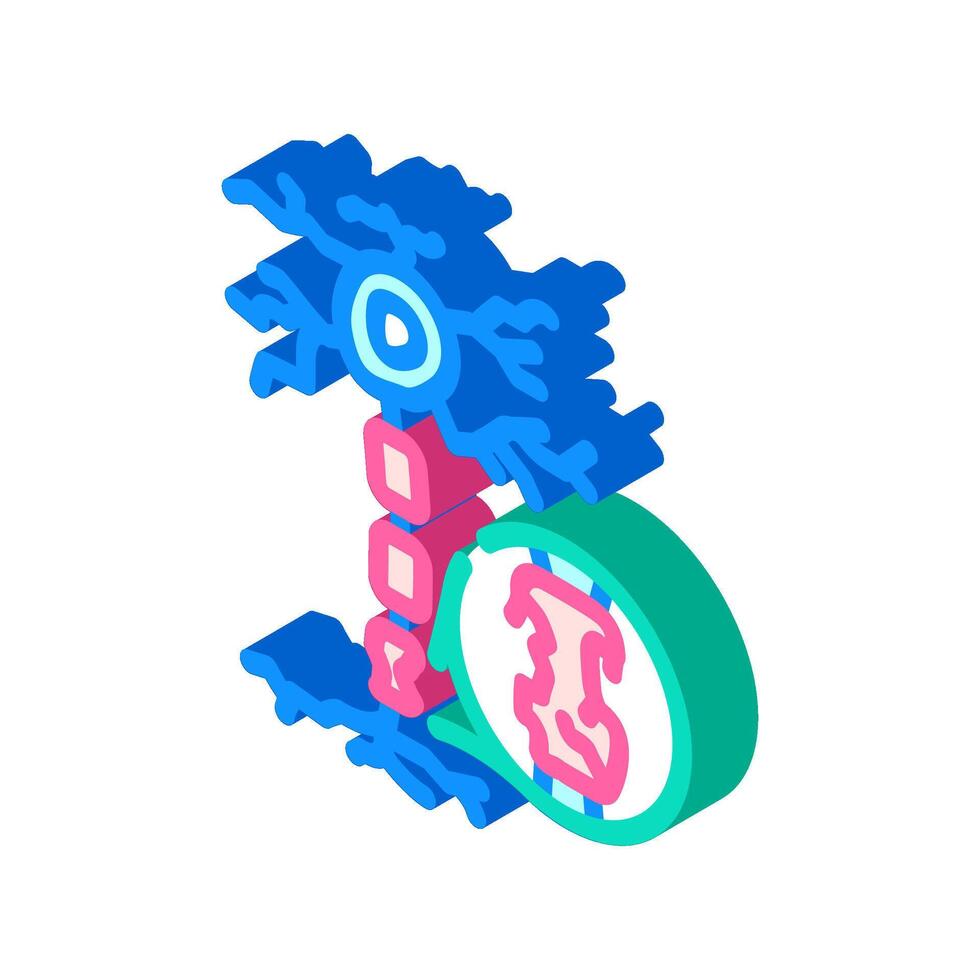 multiple sclerosis disease isometric icon illustration vector