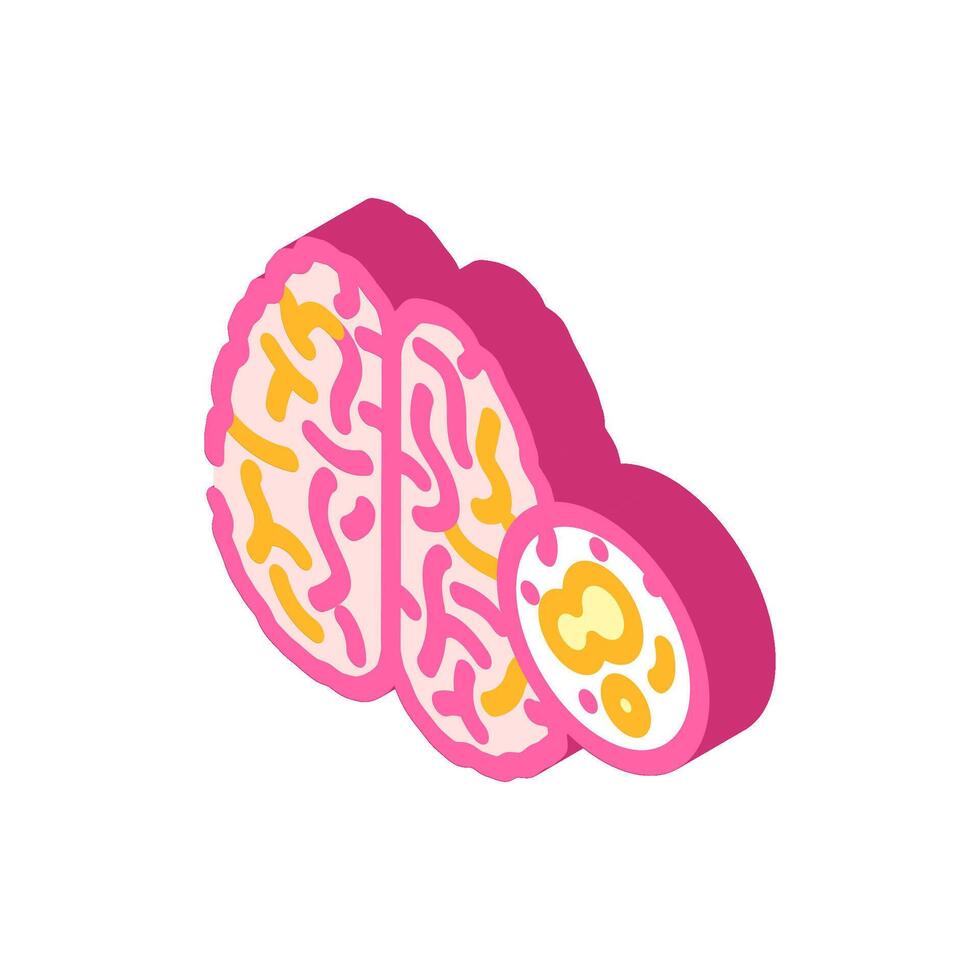creutzfeldt jakob disease isometric icon illustration vector