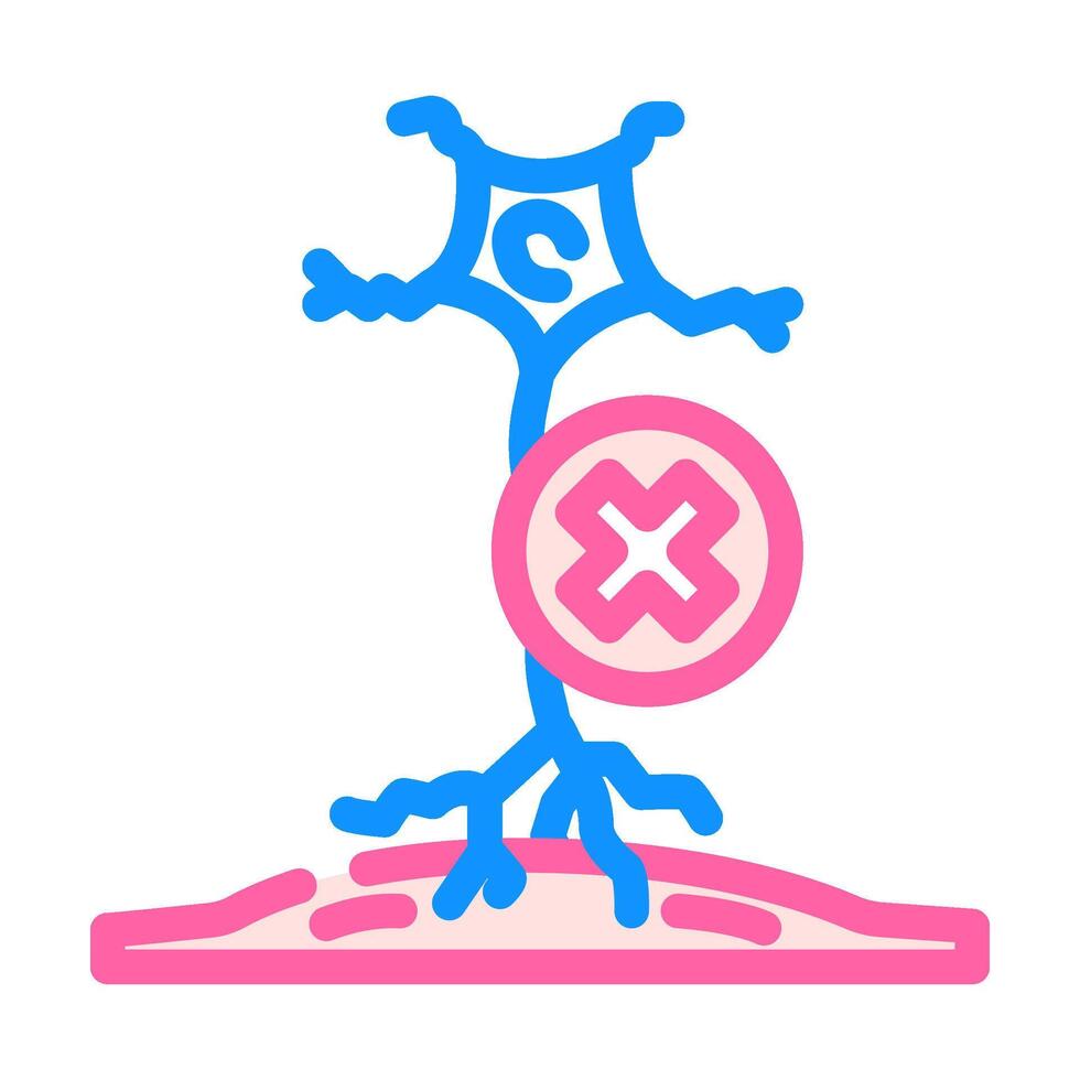 motor neuron diseases color icon illustration vector