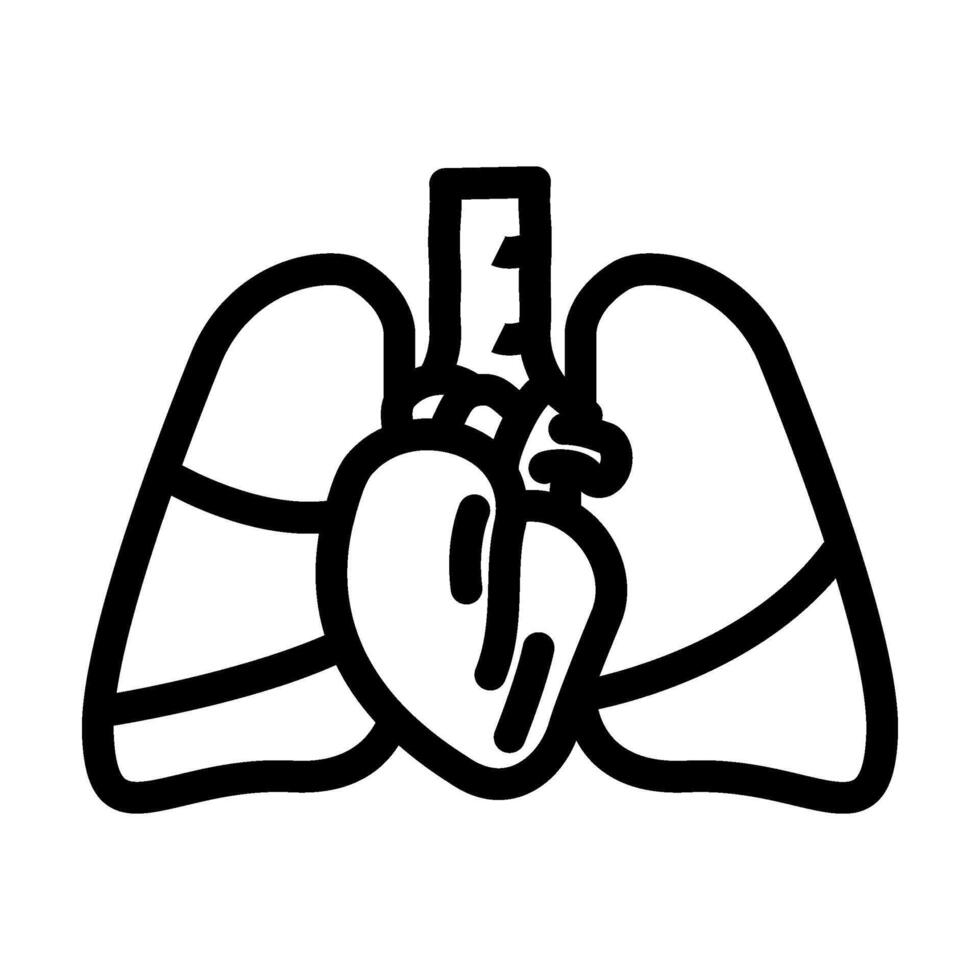 primary pulmonary hypertension line icon illustration vector