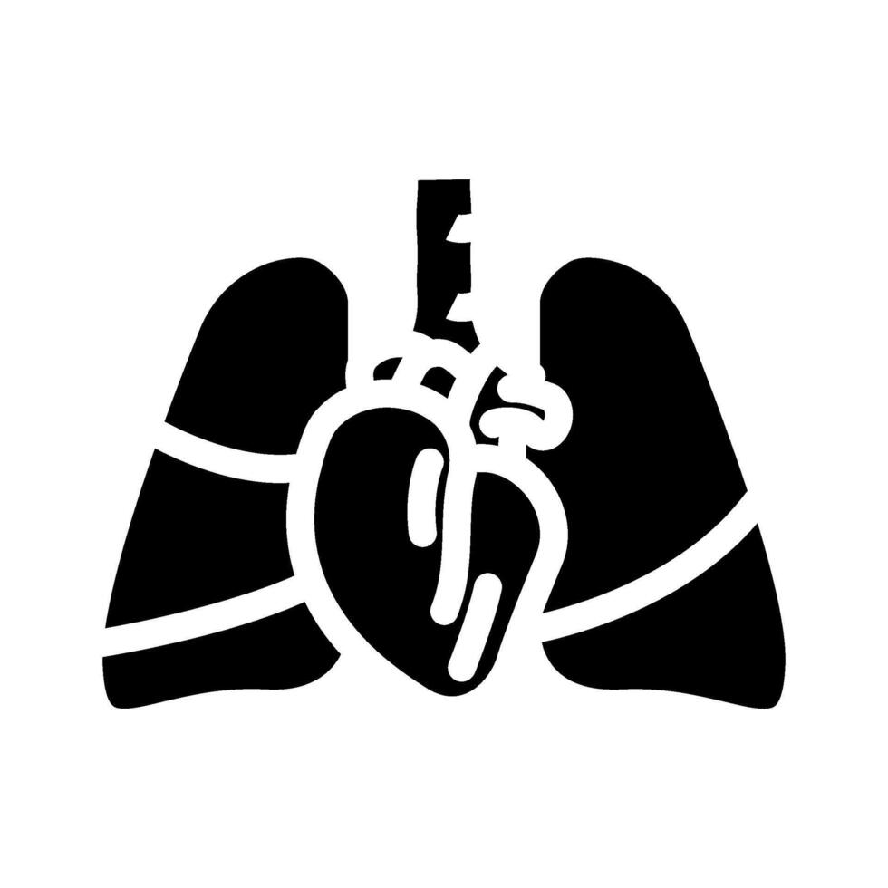 primary pulmonary hypertension glyph icon illustration vector
