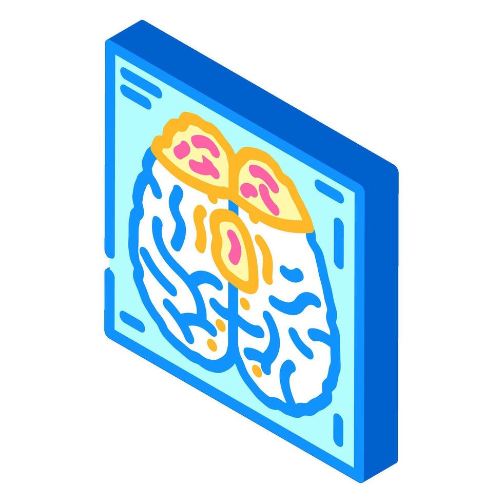 chronic traumatic encephalopathy isometric icon illustration vector