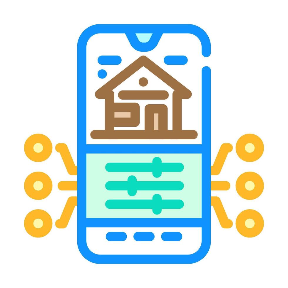 smart app integration color icon illustration vector