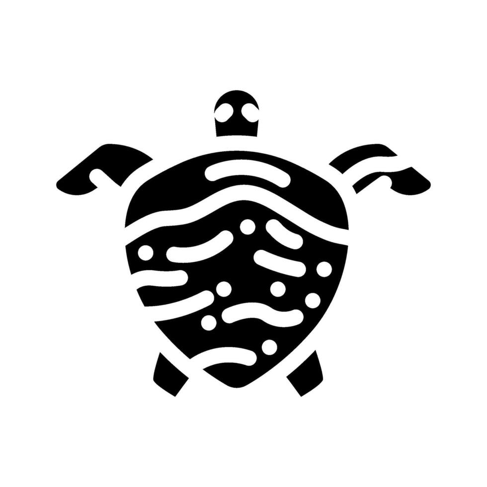 covered marine animal glyph icon illustration vector