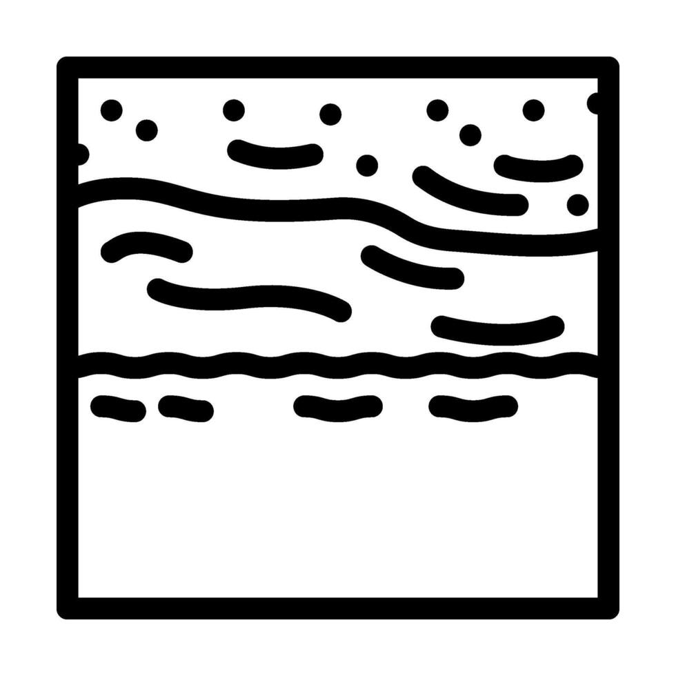 polluted coastline oil line icon illustration vector
