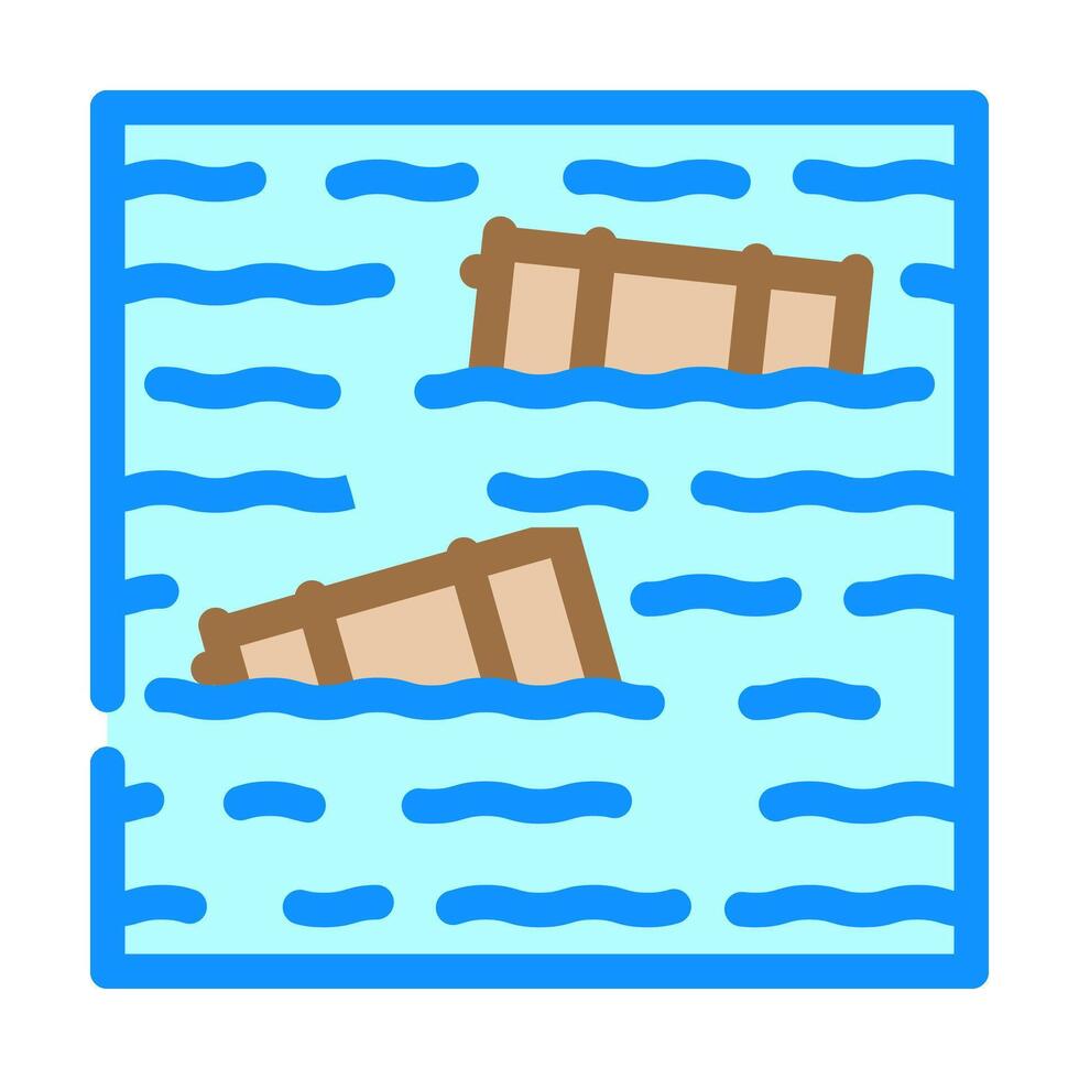 barrels floating water color icon illustration vector