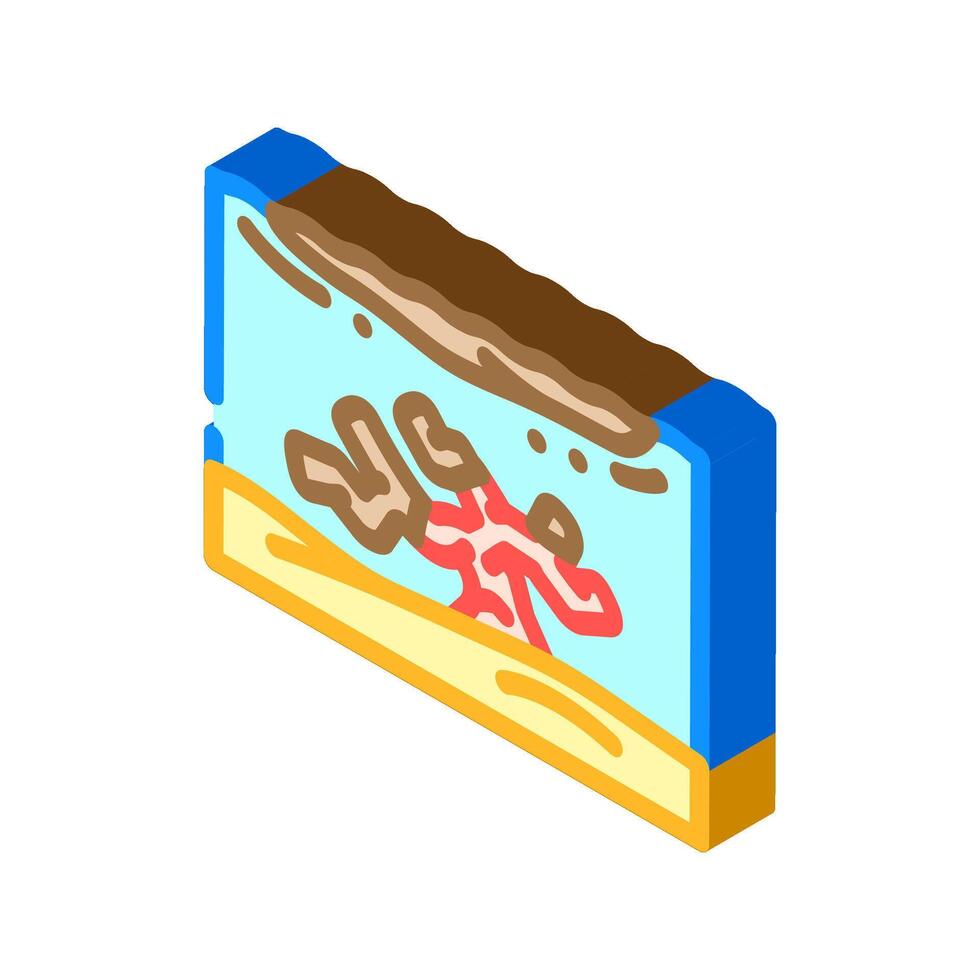 spill damage coral reef isometric icon illustration vector