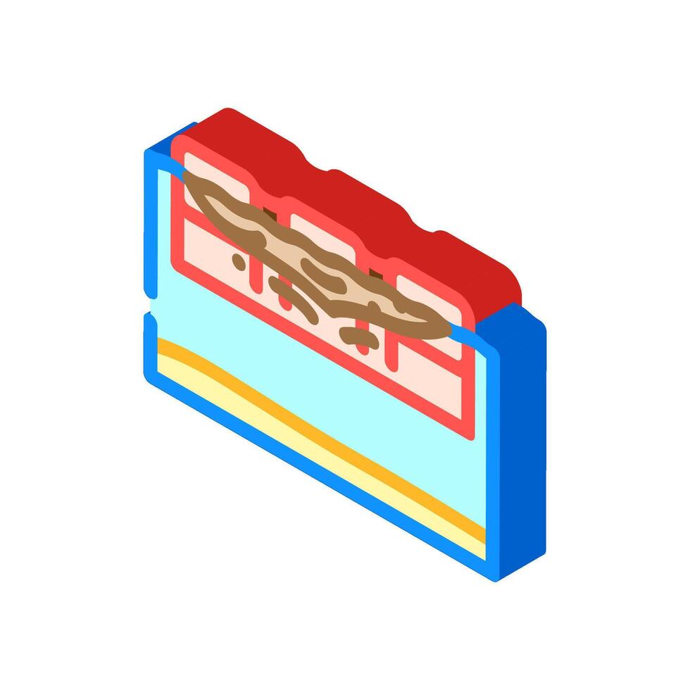 floating booms around an oil spill isometric icon illustration vector