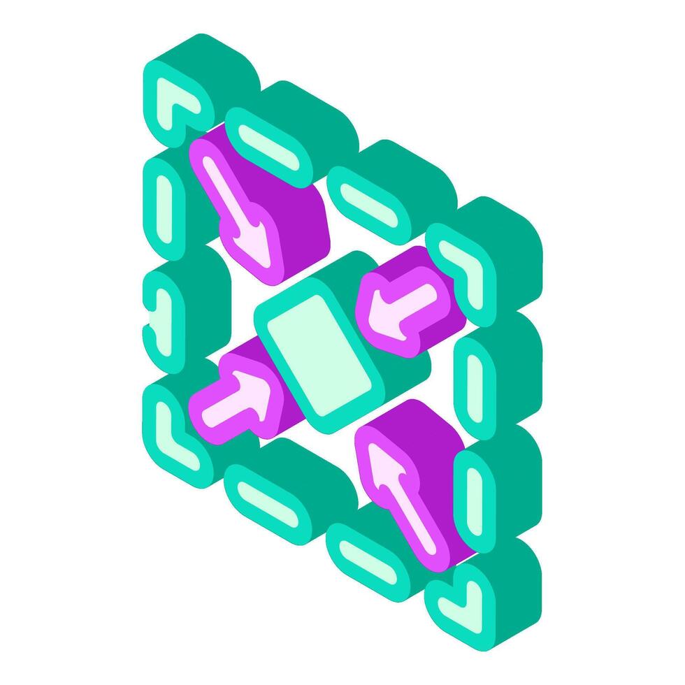 compact size isometric icon figure vector