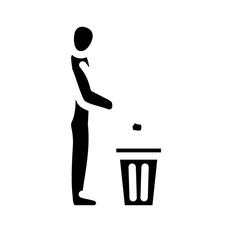 easy disposal glyph icon illustration vector