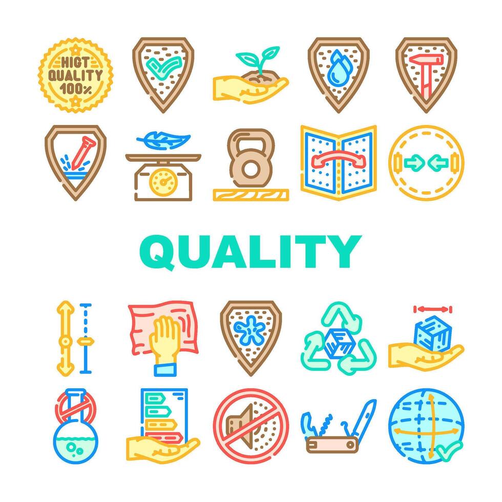 quality materials product icons set figure vector