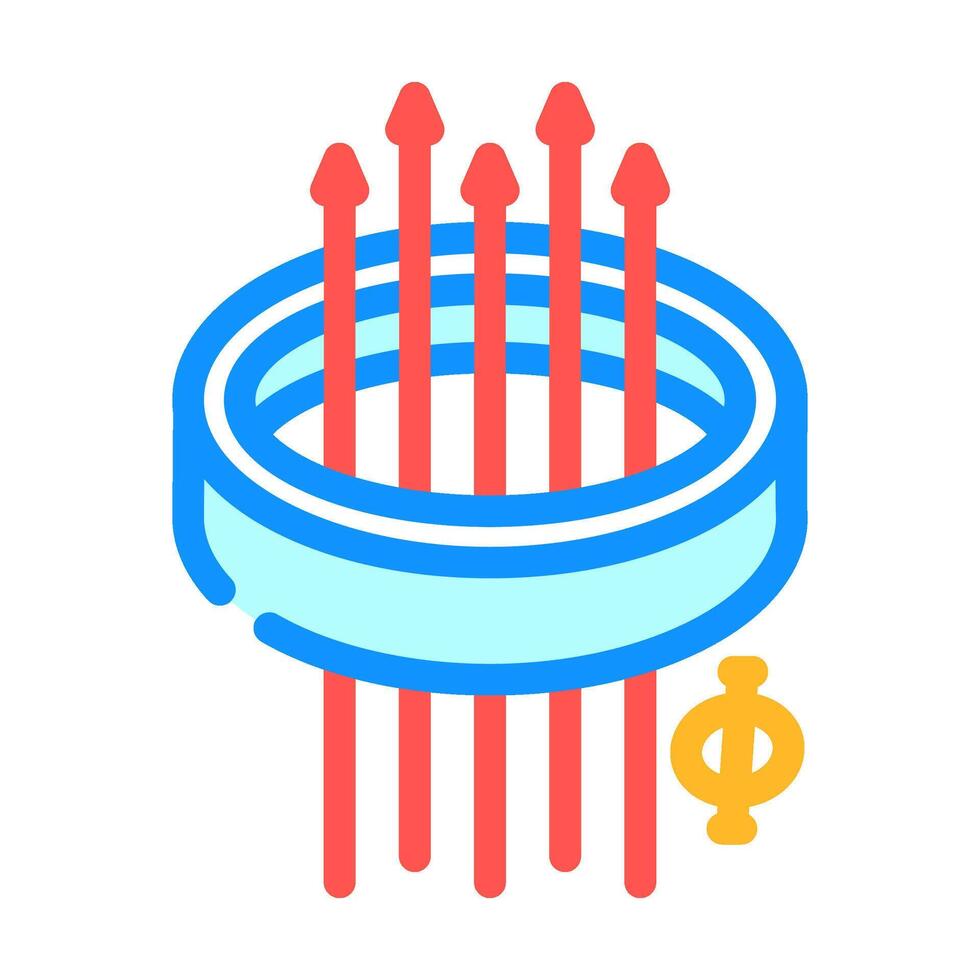 superconducting loop quantum computer color icon illustration vector