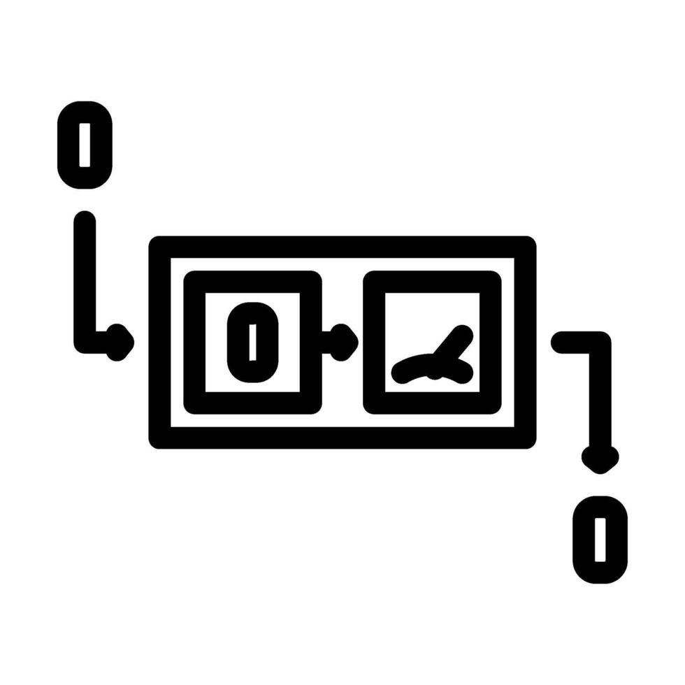 qubit measurement quantum computer line icon illustration vector