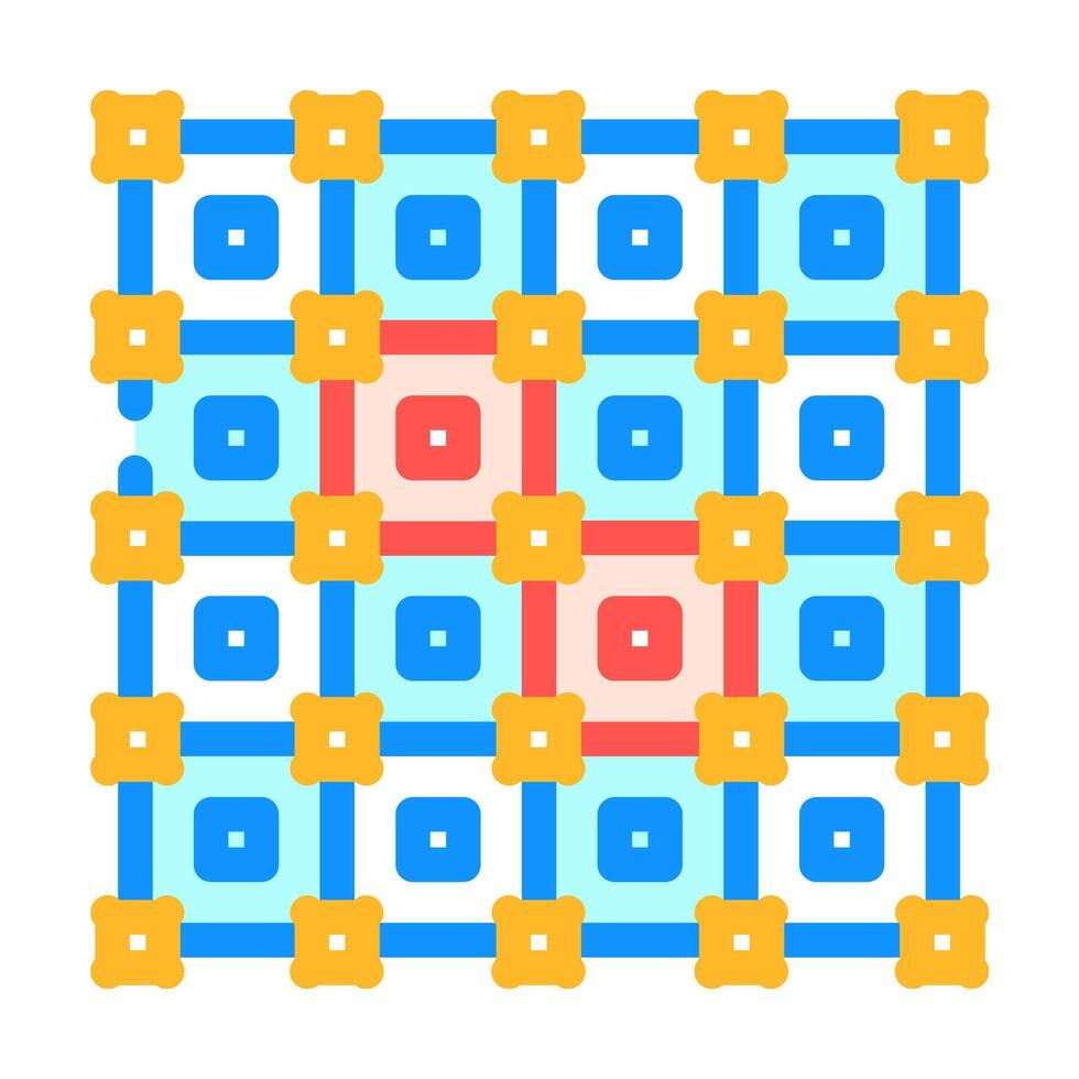 error correction quantum computer color icon illustration vector