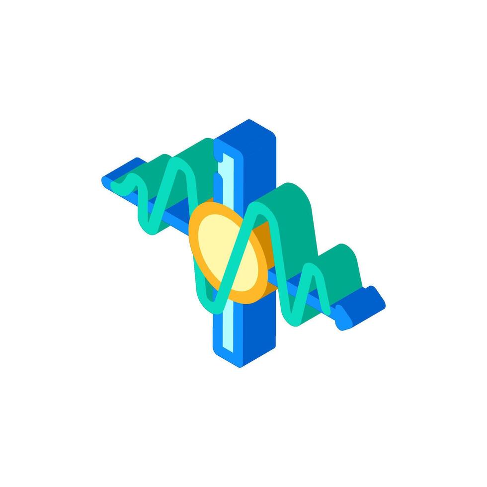 tunneling quantum computer isometric icon illustration vector