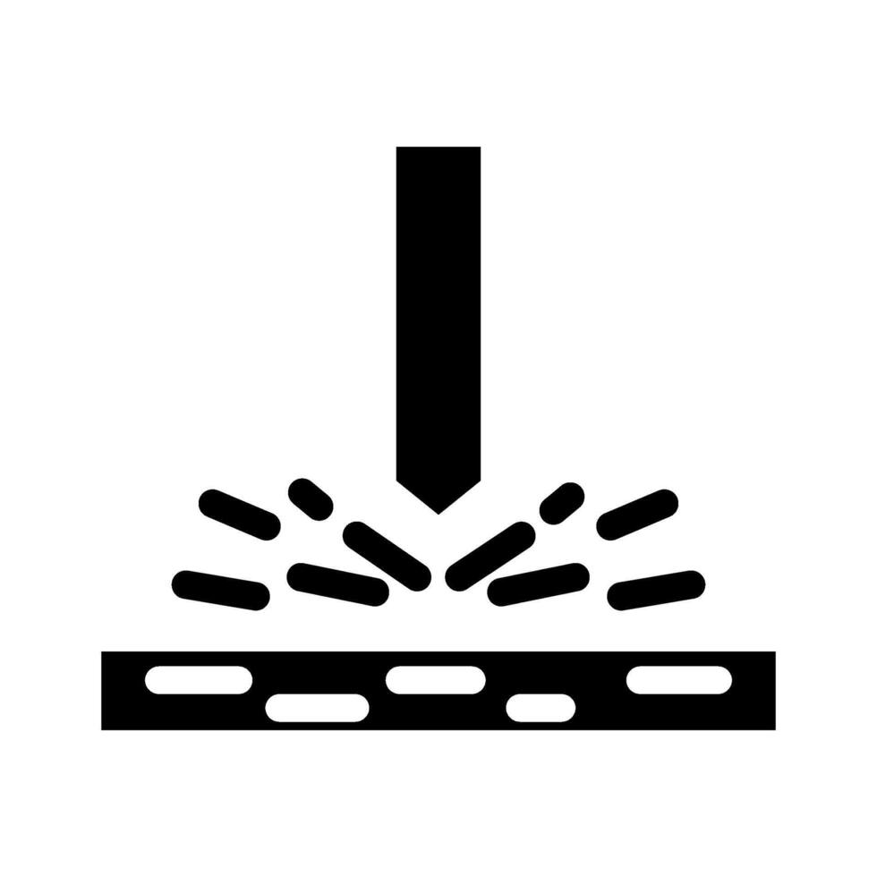 impact resistant glyph icon illustration vector