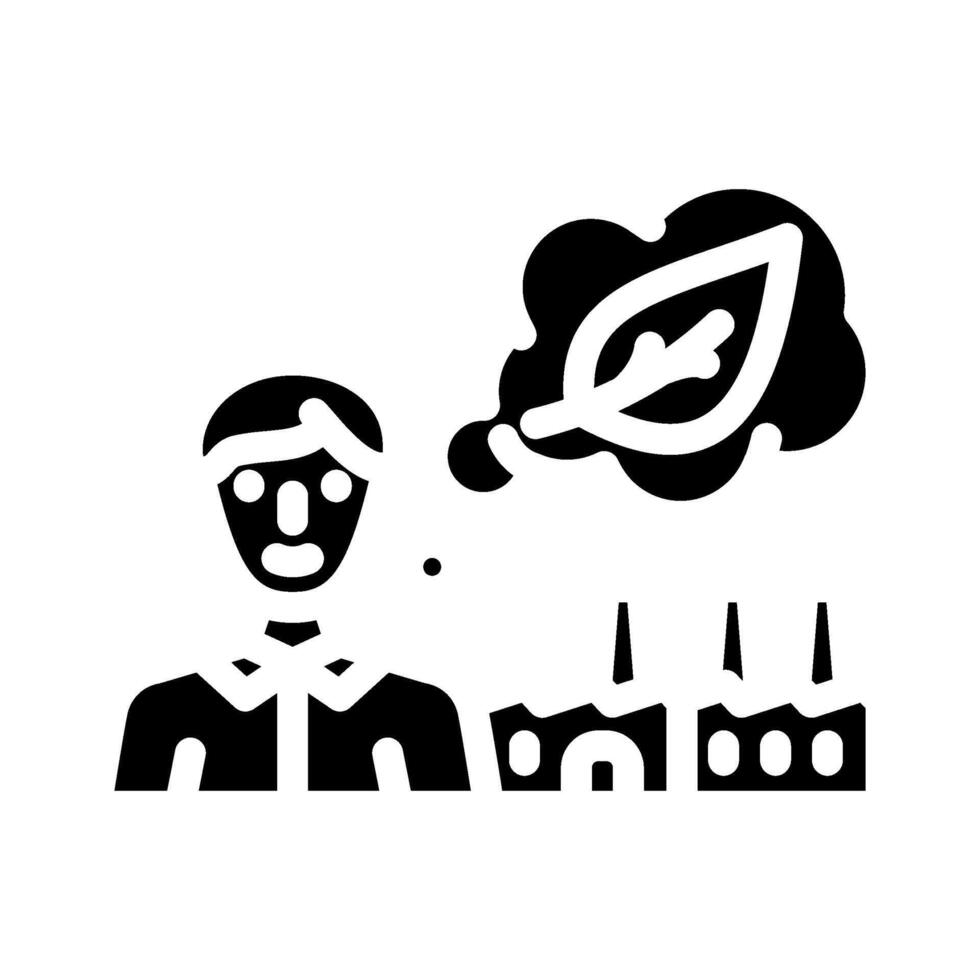 eco conscious production glyph icon object vector