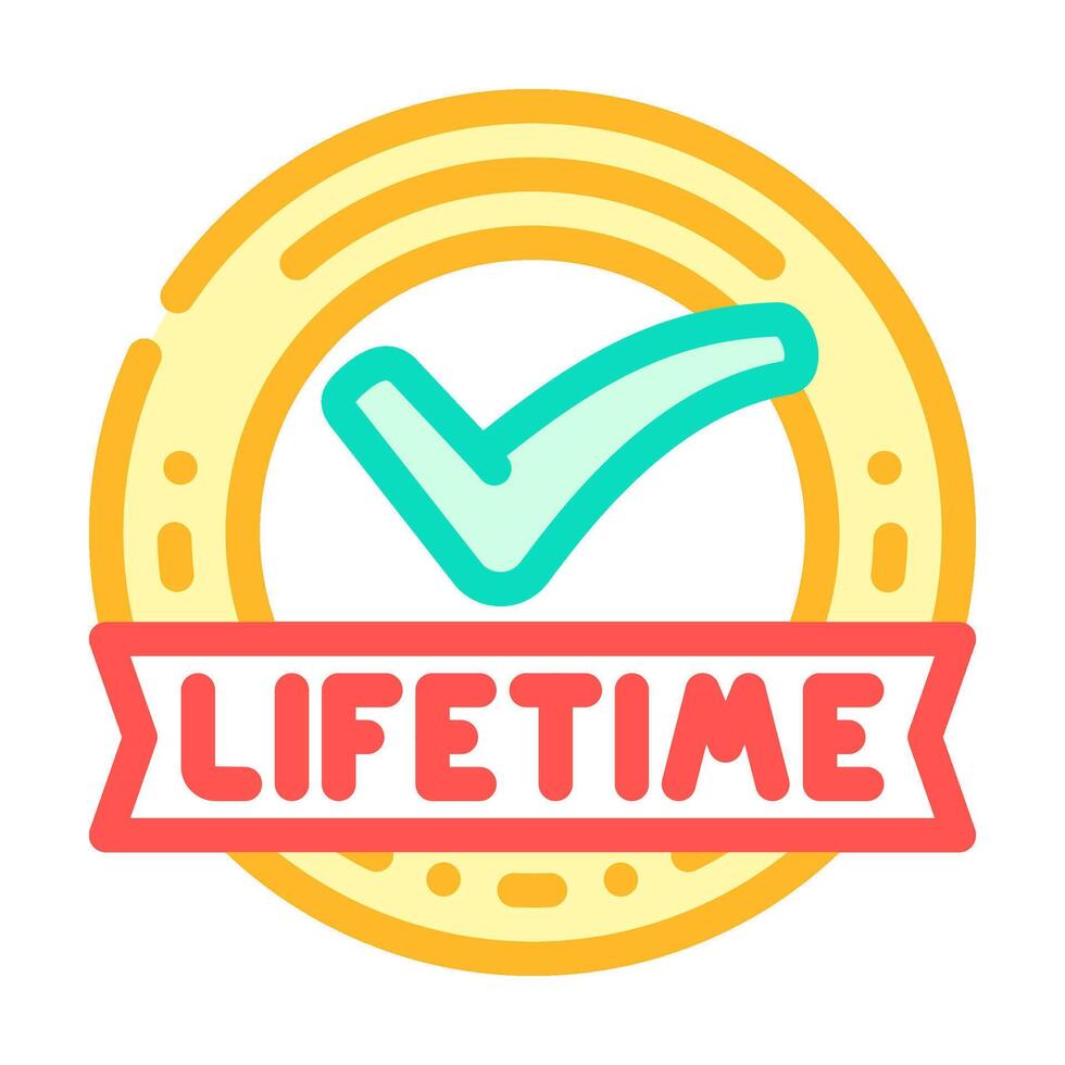 lifetime warranty color icon illustration vector