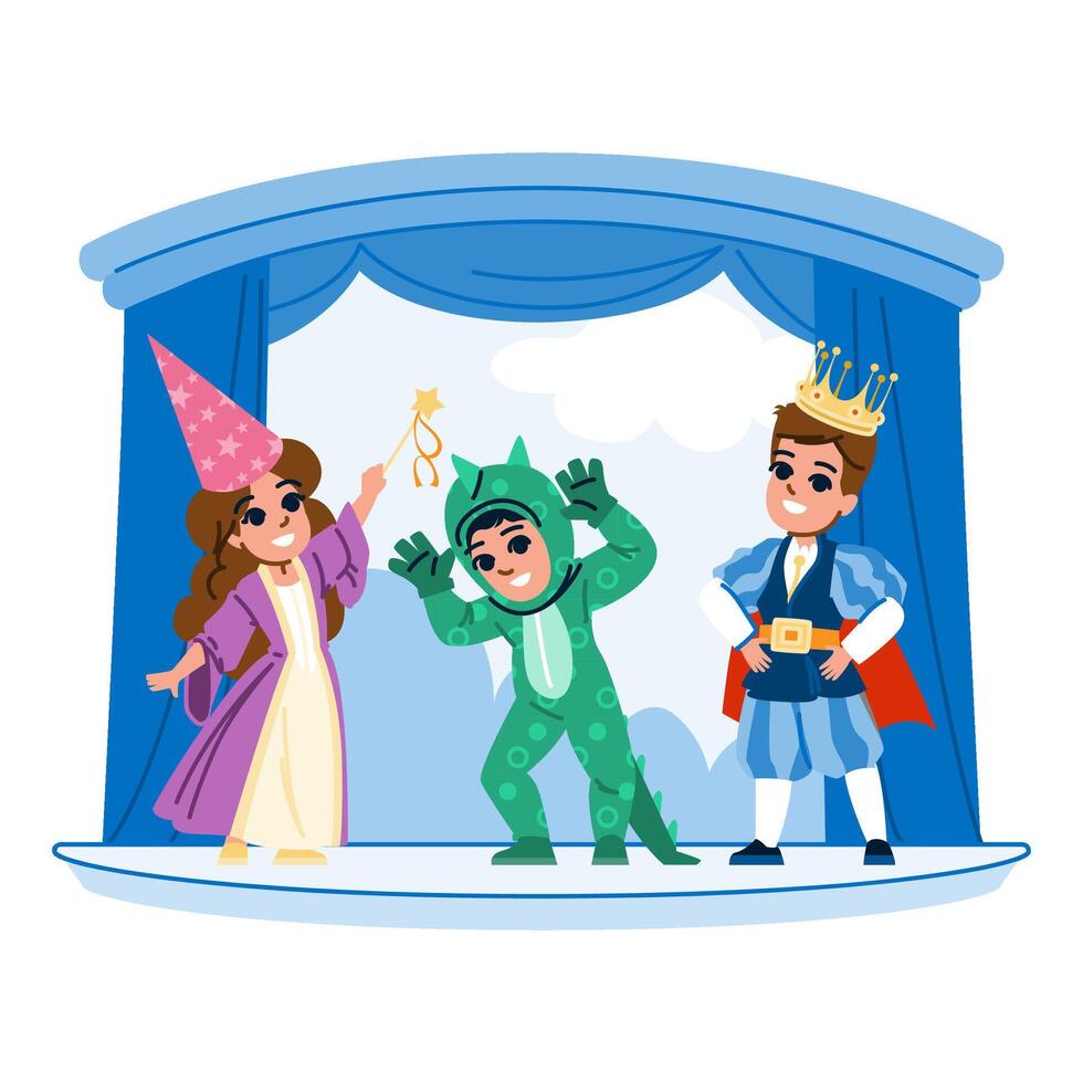 theater acting drama hobby kid vector