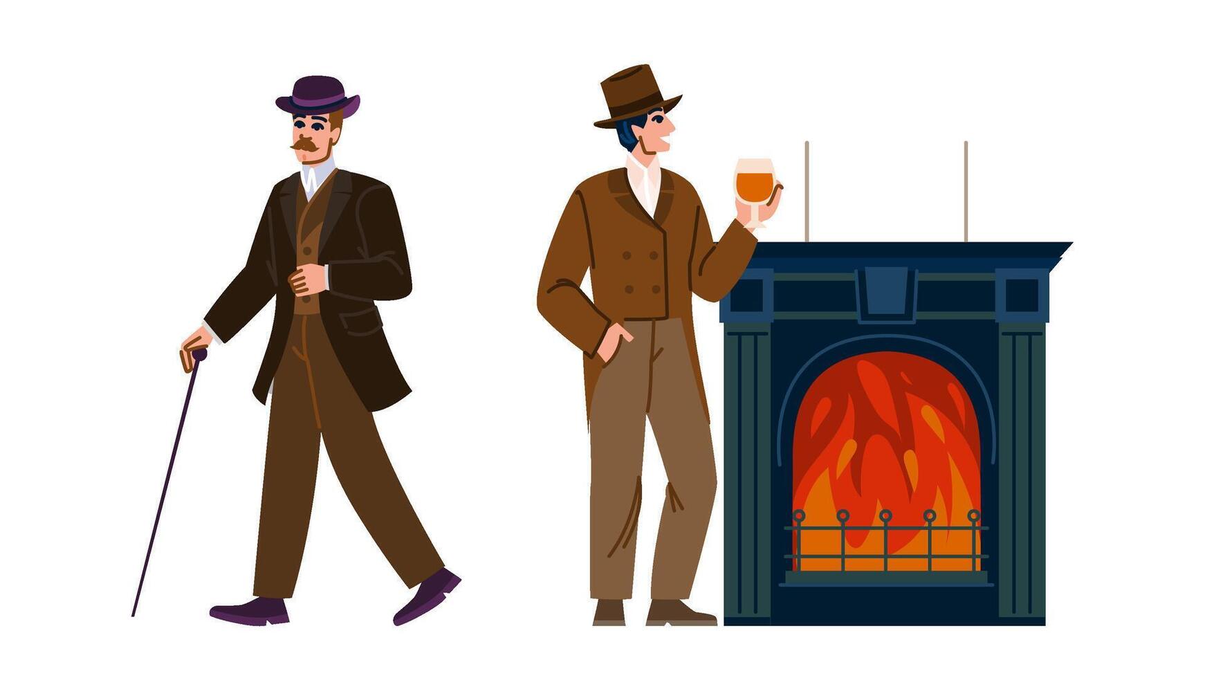 society victorian gentleman vector