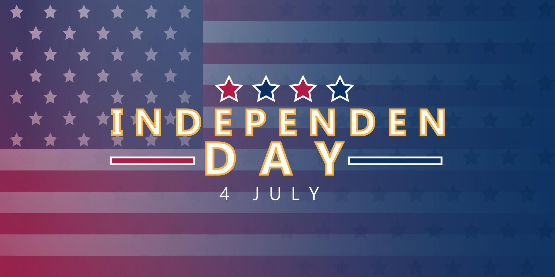 Stylized United States Independence Day background with waving red, white, and blue flag pattern. Perfect for celebrating 4th of July, American patriotic holidays, banners, promotions vector