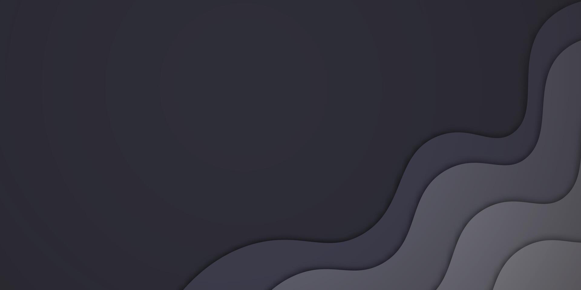 A dark background with waves and a black background vector