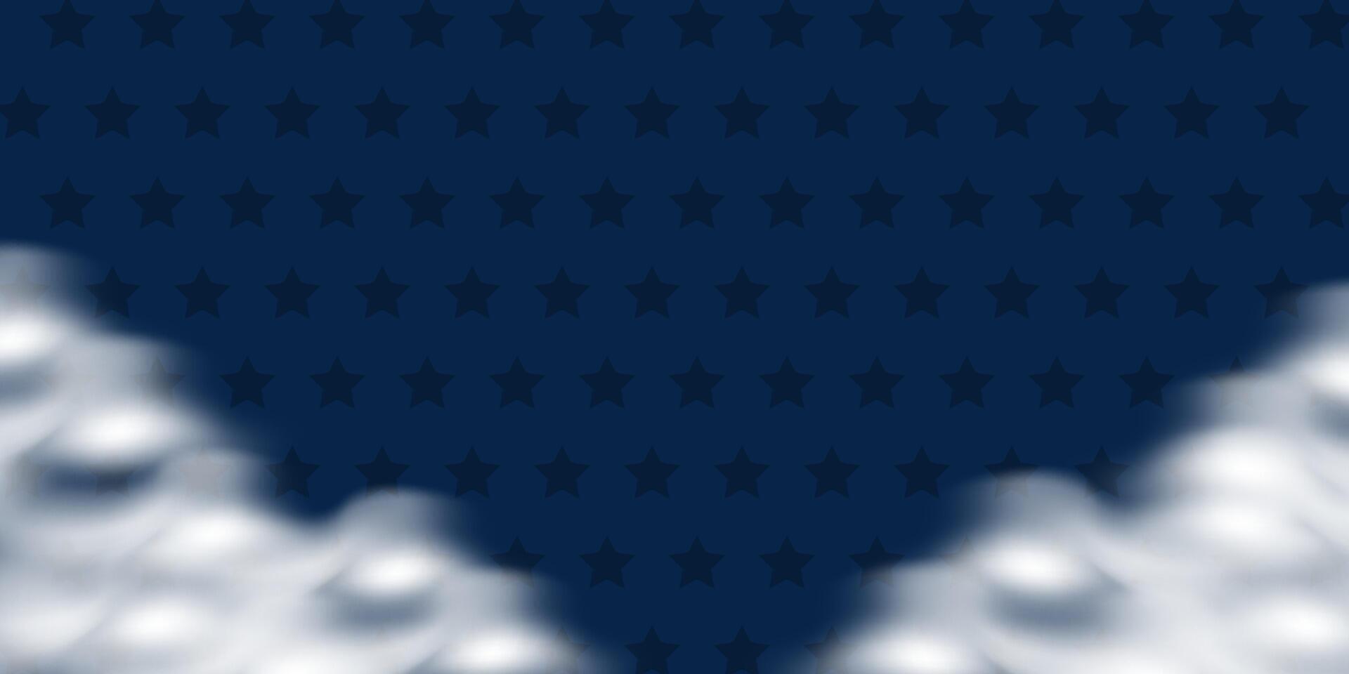 Patriotic American Background with Stars and Cloud Design vector