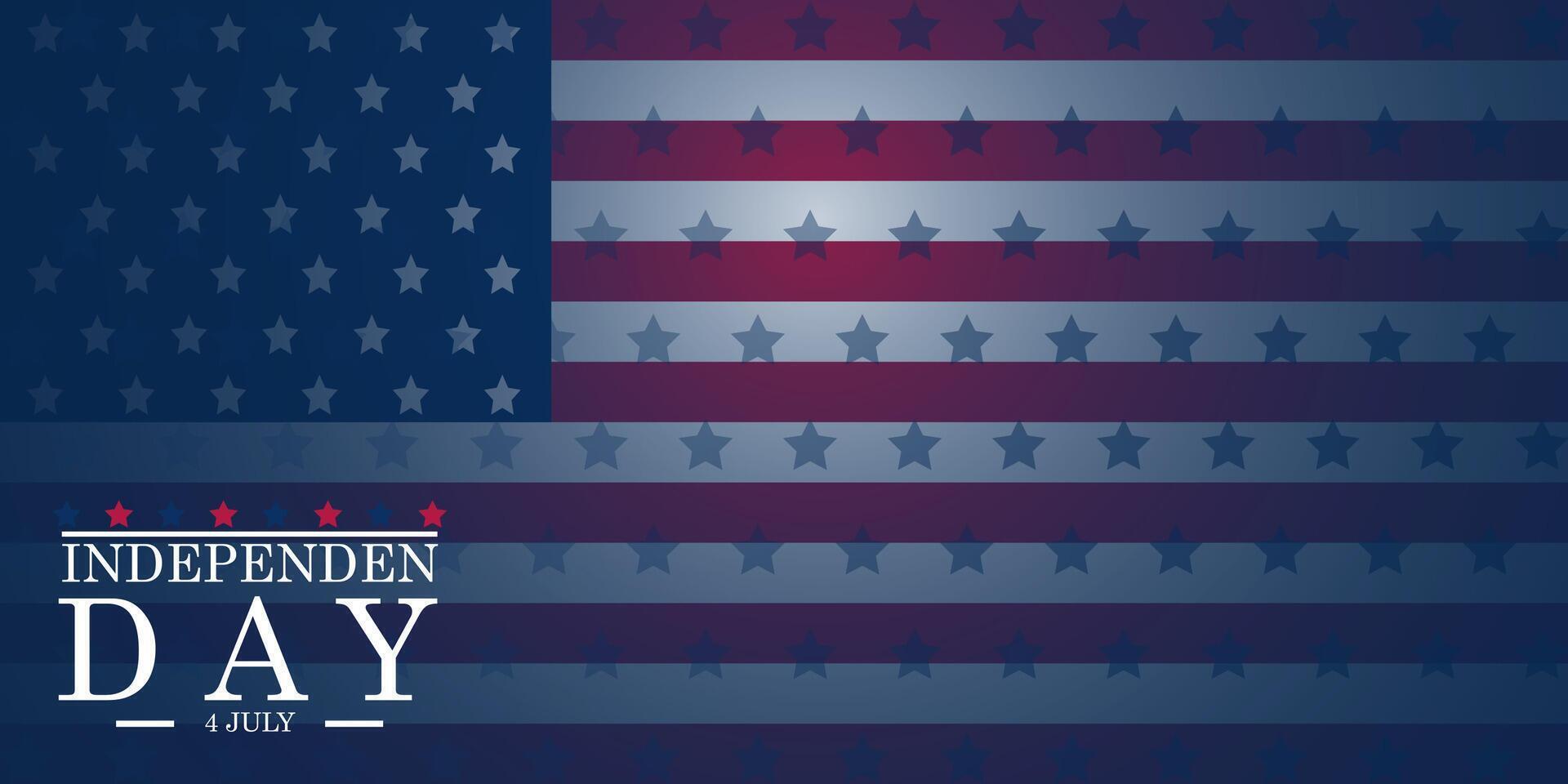 4th of July Independence Day Background with American Flag Design illustration vector