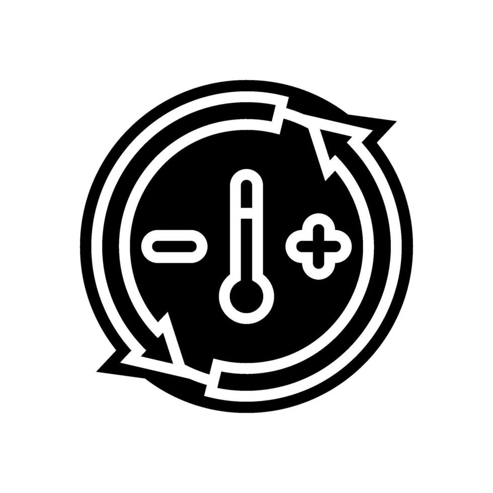 adjustable temperature glyph icon illustration vector