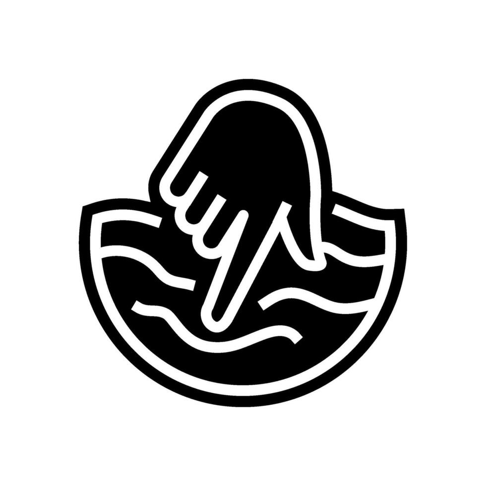 soft touch glyph icon illustration vector