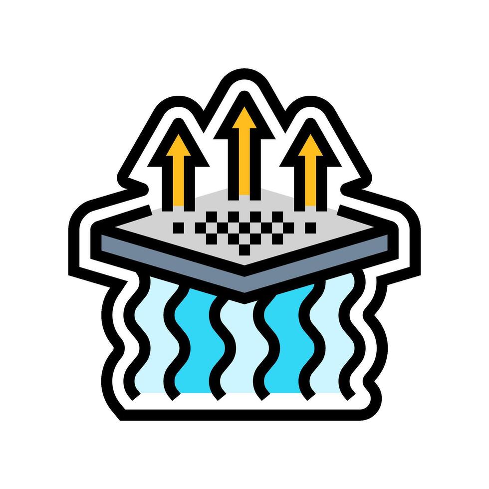 breathable material color icon illustration vector
