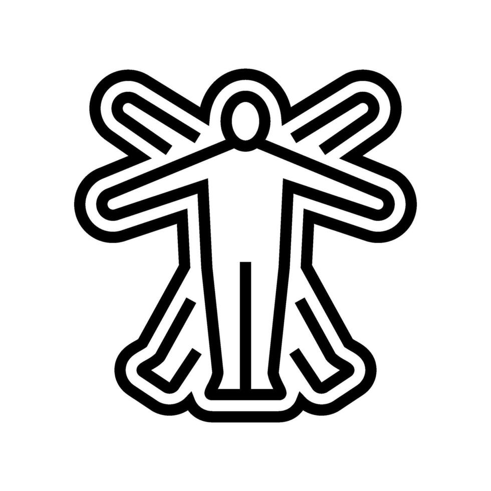 ergonomic fit line icon illustration vector