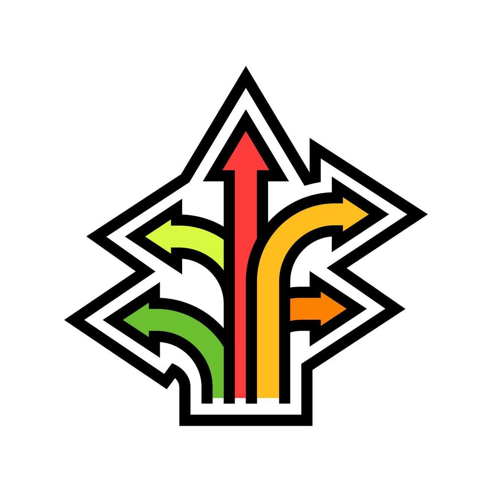 flexible positioning color icon illustration vector