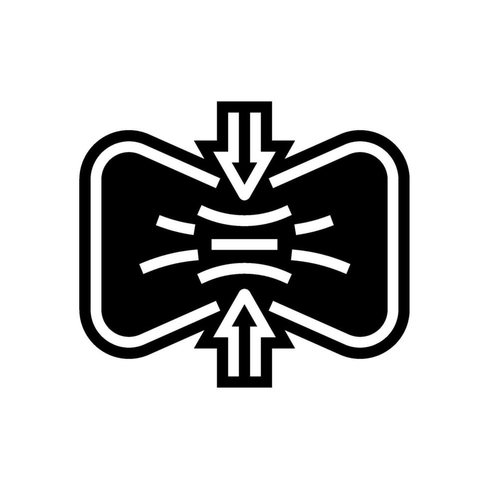 flexible material glyph icon illustration vector
