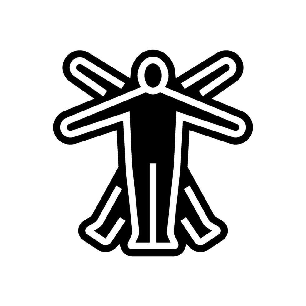ergonomic fit glyph icon illustration vector