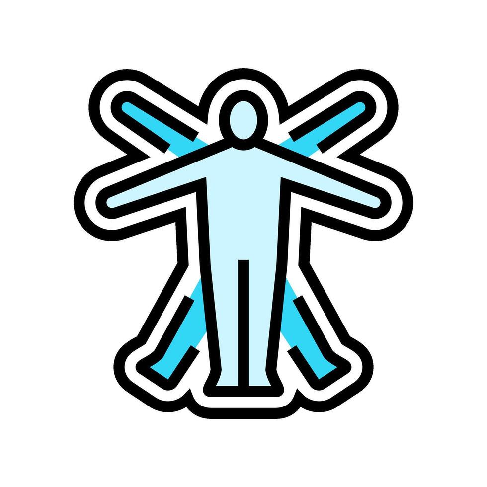 ergonomic fit color icon illustration vector