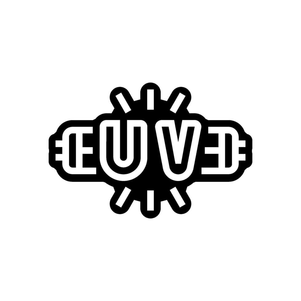 uv sterilized glyph icon illustration vector